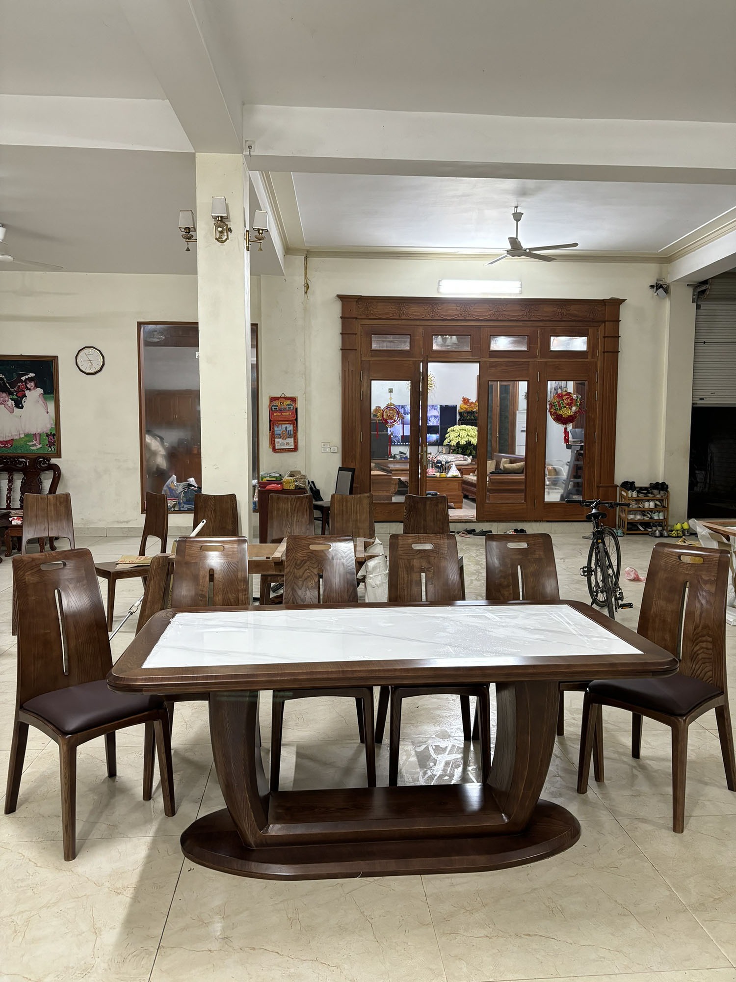 Bàn ăn gỗ tự nhiên 6 ghế BA71